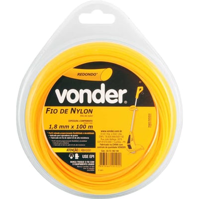 Fio de nylon, 1,8 mm x 100 m, redondo