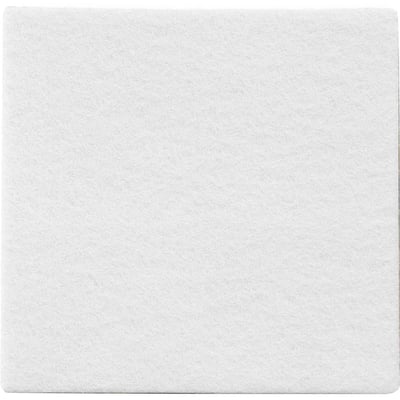 Feltro autoadesivo branco, quadrado, 100 mm