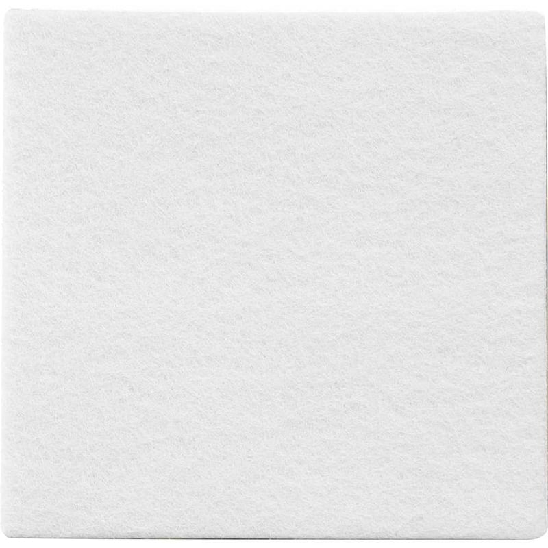 Feltro autoadesivo branco, quadrado, 100 mm