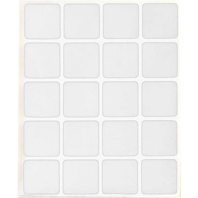 Feltro autoadesivo branco, quadrado, 22 mm