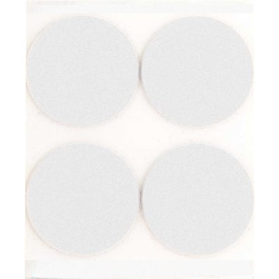 Feltro autoadesivo branco, redondo, 46 mm