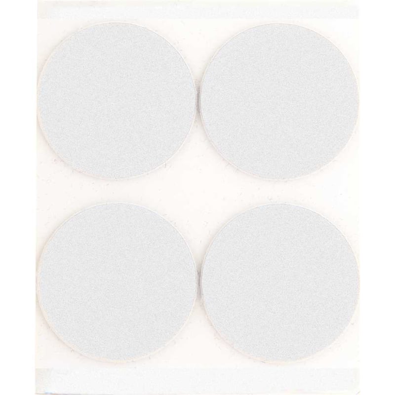 Feltro autoadesivo branco, redondo, 46 mm