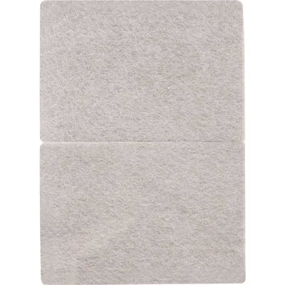 Feltro autoadesivo bege, retangular, 95 mm x 68 mm