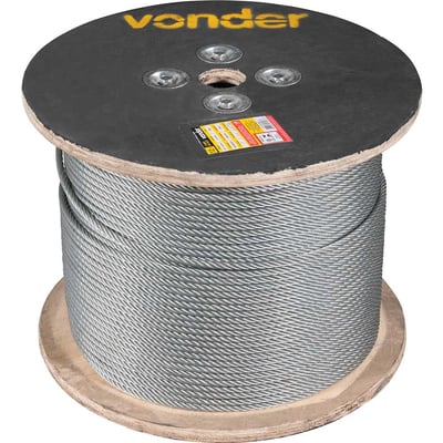 Cabo de aço alma de fibra galvanizado, 11,10 mm - 7/16", 6X41WS