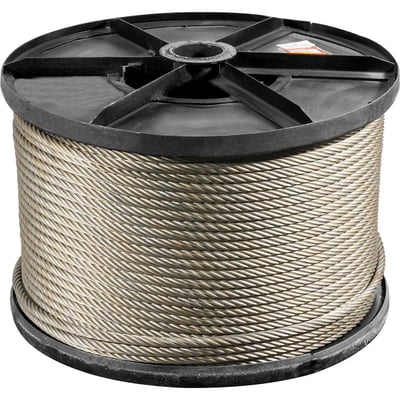 Cabo de aço galvanizado, alma de fibra, 25,40 mm - 1", 6 x 41WS