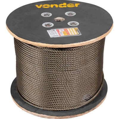 Cabo de aço polido, alma de aço cabo independente, 25,40 mm - 1", 6 x 25F