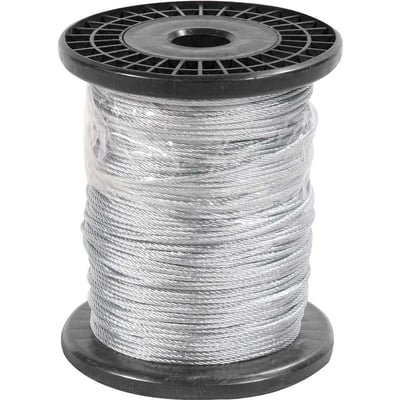 Cabo de aço galvanizado, alma de aço, 1,59 mm - 1/16", 6 x 7