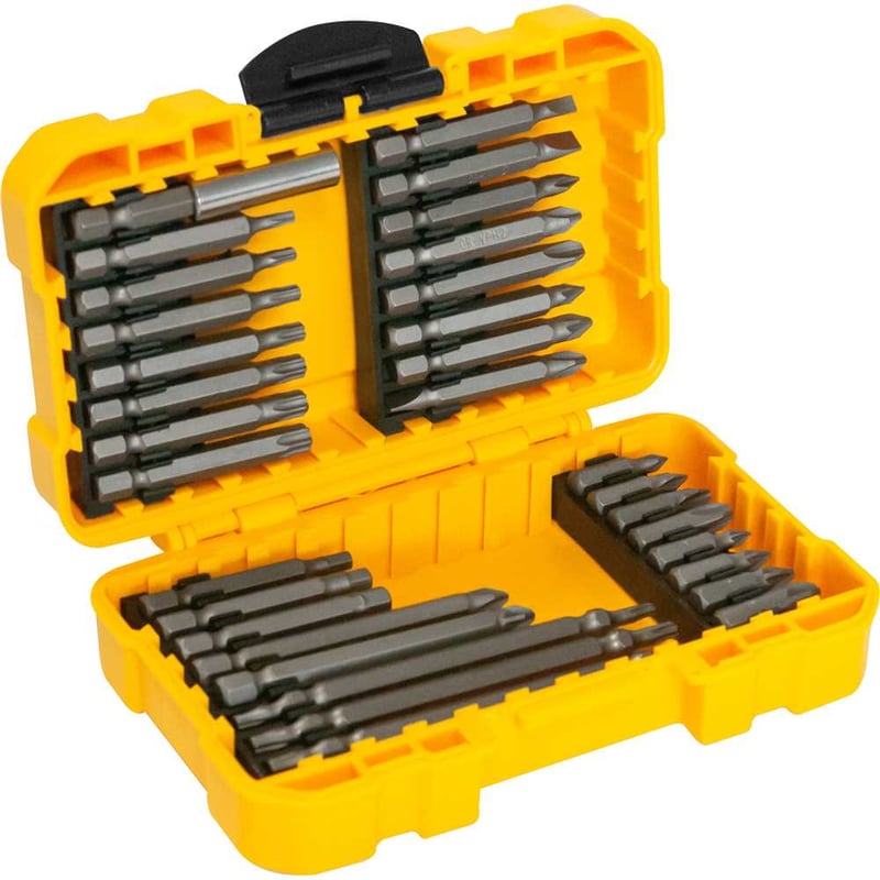 Jogo de bits/ponteiras, com 32 peças, encaixe sextavado de 1/4"