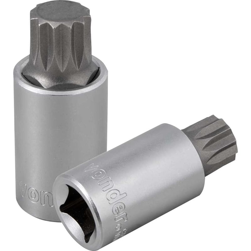 Soquete multidentado, curto, com encaixe de 1/2", M16