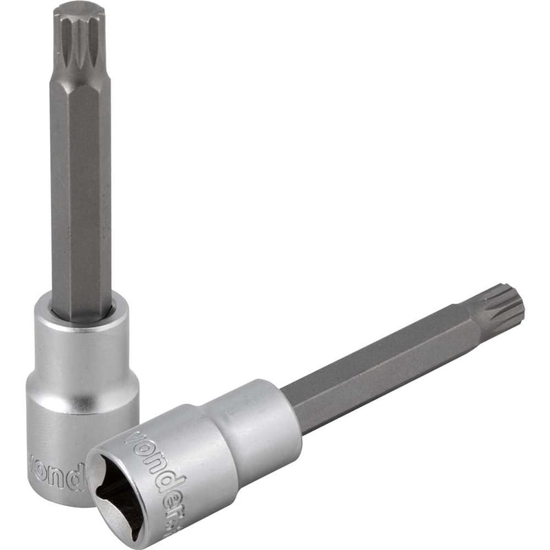 Soquete multidentado, longo, com encaixe de 1/2", M10