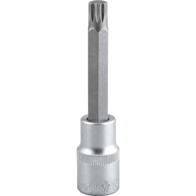 Soquete multidentado, longo, com encaixe de 1/2", M12
