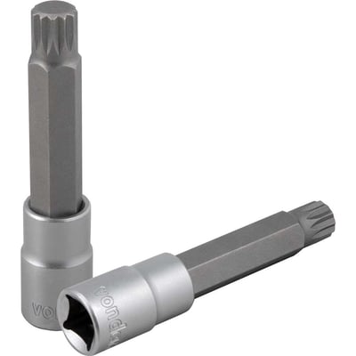 Soquete multidentado, longo, com encaixe de 1/2", M14