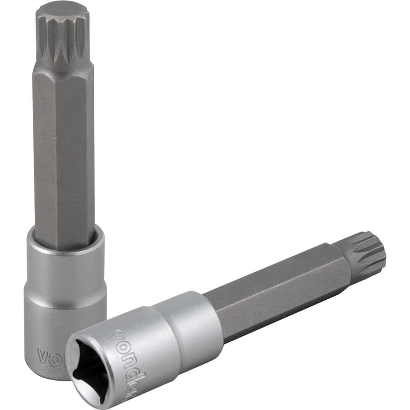 Soquete multidentado, longo, com encaixe de 1/2", M14