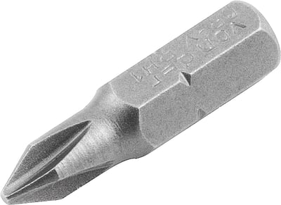 Jogo de bits/ponteira phillips, com encaixe 1/4", nº 1 x 25 mm, cartela com 5 peças
