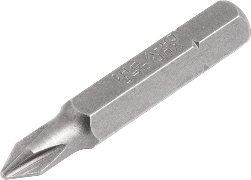 Jogo de bits/ponteira phillips, com encaixe 1/4", nº 1 x 38 mm, cartela com 5 peças