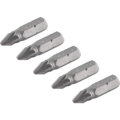 Jogo de bits ponteira pozidrive, com encaixe 1/4", nº 2 x 25 mm