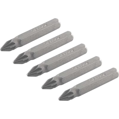 Jogo de bits ponteira pozidrive, com encaixe 1/4", nº 2 x 38 mm