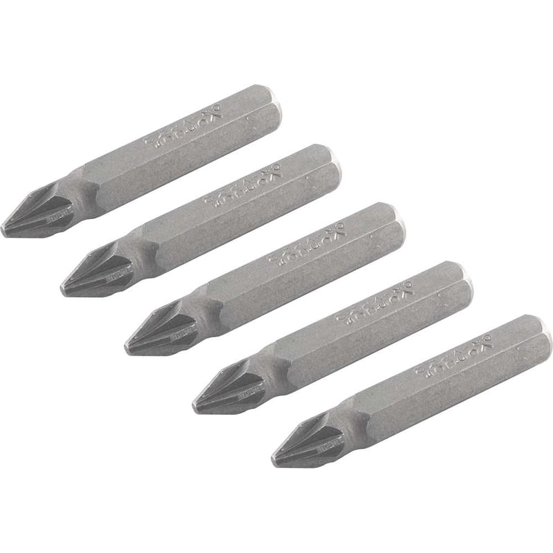 Jogo de bits ponteira pozidrive, com encaixe 1/4", nº 2 x 38 mm