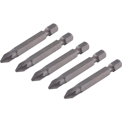 Jogo de bits ponteira pozidrive, com encaixe 1/4", nº 2 x 50 mm