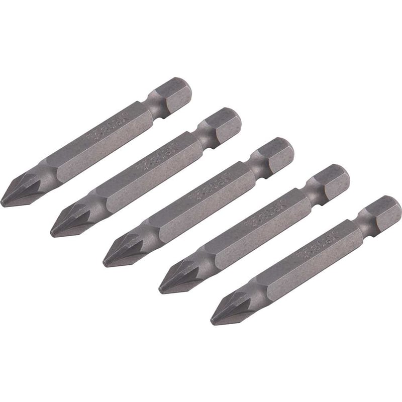 Jogo de bits ponteira pozidrive, com encaixe 1/4", nº 2 x 50 mm
