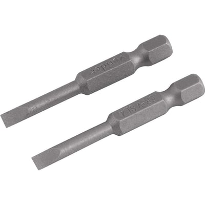 Ponteira/bits fenda, encaixe sextavado 1/4" x 50 mm, cartela com 2 peças