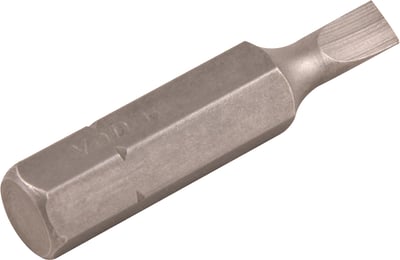 Jogo de bits/ponteiras, fenda, encaixe 5/16", 4,5 mm x 38 mm, cartela com 5 peças