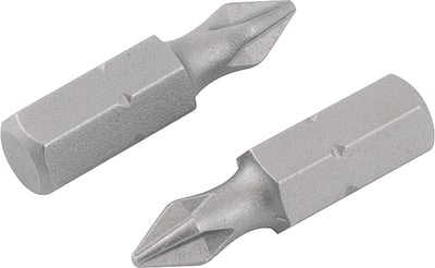 Bits/ponteira phillips S2, encaixe 1/4", nº 1, 3/16" x 25 mm, com 2 peças