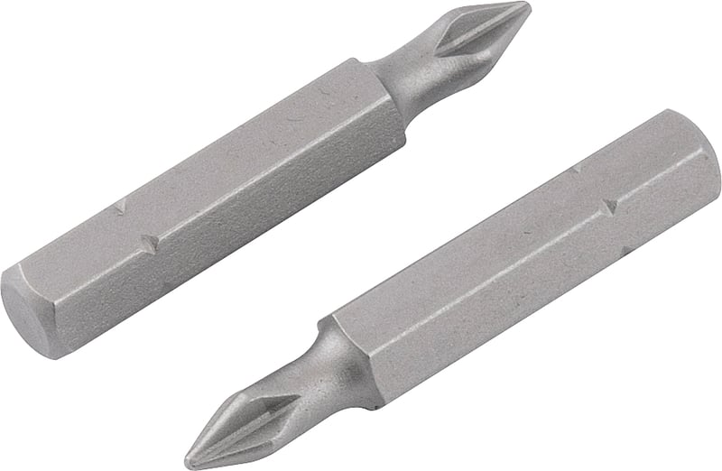 Bits/ponteira phillips S2, encaixe 1/4", nº 1, 3/16" x 38 mm, com 2 peças