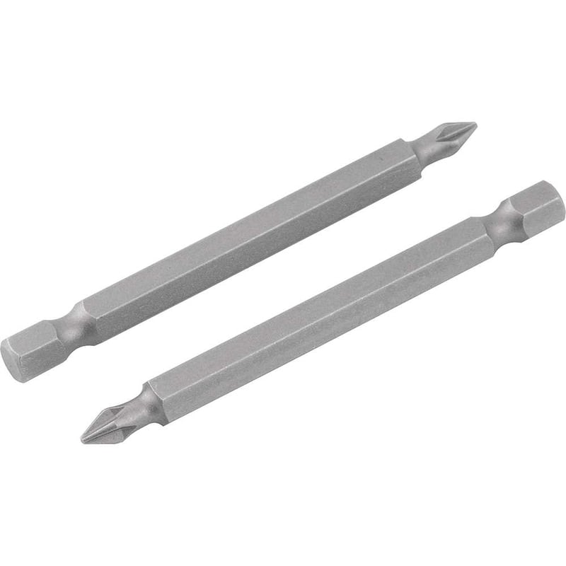 Bits/ponteira phillips S2, encaixe 1/4", nº 1, 3/16" x 75 mm, com 2 peças