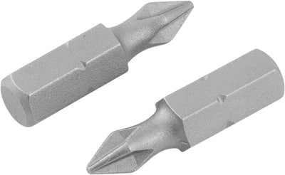 Bits/ponteira phillips S2, encaixe 1/4", nº 2, 1/4" x 25 mm, com 2 peças