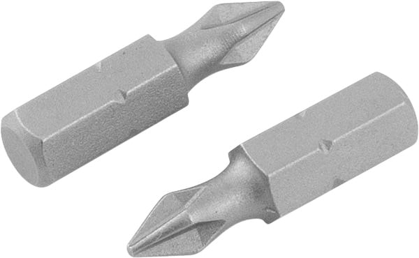 Bits/ponteira phillips S2, encaixe 1/4", nº 2, 1/4" x 25 mm, com 2 peças