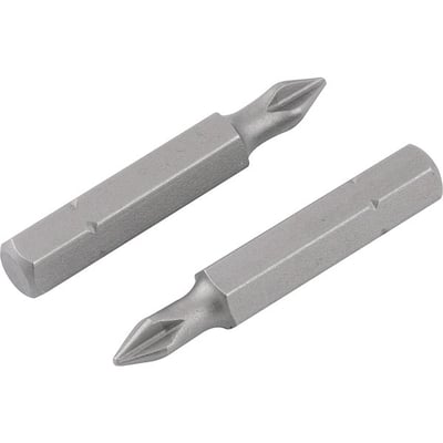 Bits/ponteira phillips S2, encaixe 1/4", nº 2, 1/4" x 38 mm, com 2 peças