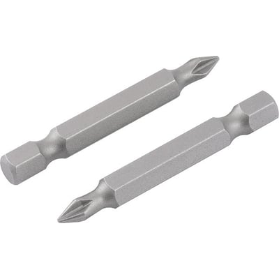 Bits/ponteira phillips S2, encaixe 1/4", nº 2, 1/4" x 50 mm, com 2 peças