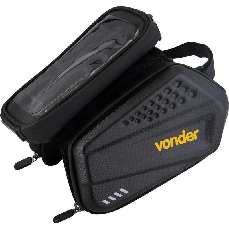 Bolsa dupla com porta-celular para bicicleta