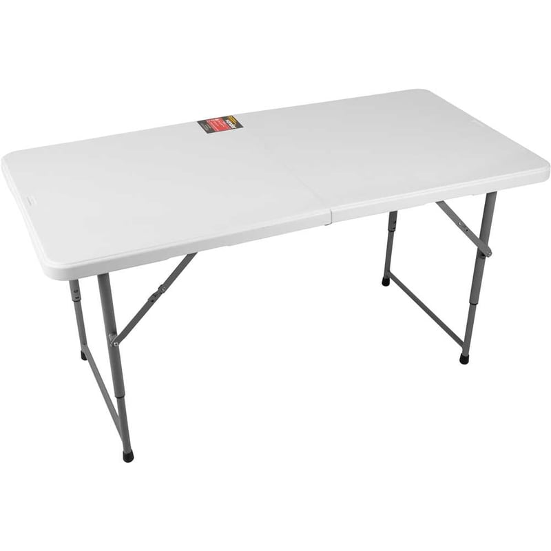 Mesa dobrável retangular, 120 cm, branca