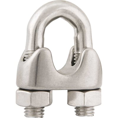 Clips para cabo de aço 5/16" - 7,94 mm, em aço inox