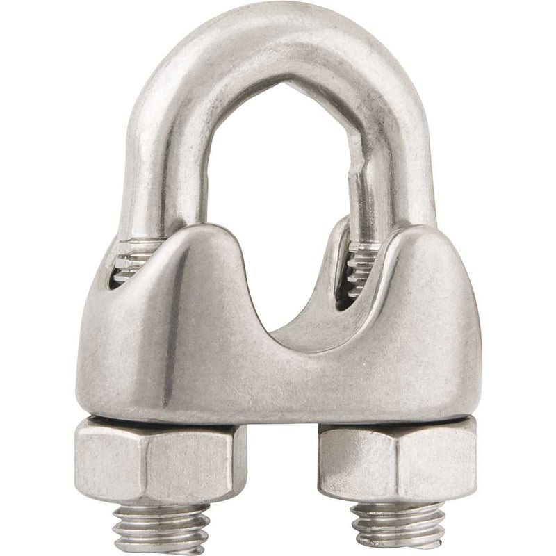 Clips para cabo de aço 5/16" - 7,94 mm, em aço inox