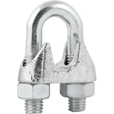 Clips para cabo de aço 1/2" - 12,70 mm, pacote com 2 peças