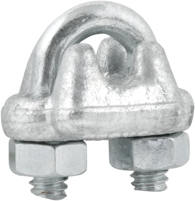 Clips para cabo de aço 3/16" - 4,76 mm, pesado, encartelado, VONDER PLUS