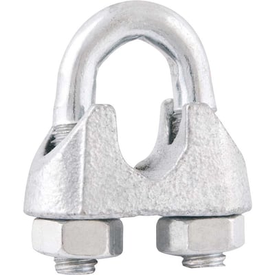 Clips para cabo de aço 1/2" - 12,70 mm, saco com 300 peças