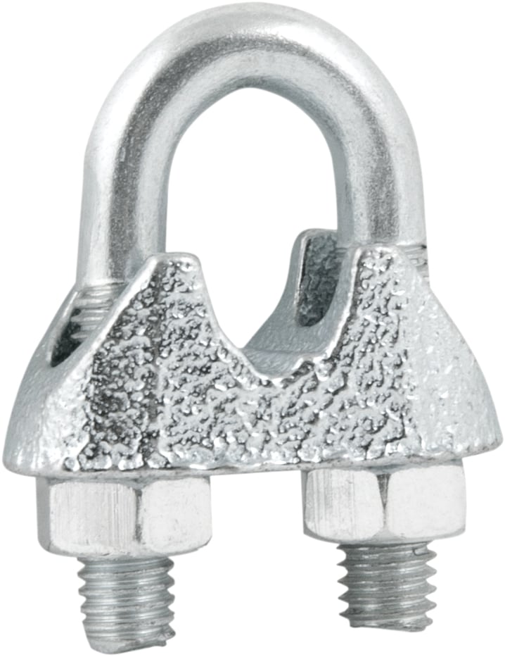 Clips para cabo de aço 1/4" - 6,35 mm, pacote com 15 peças