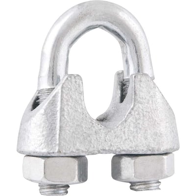 Clips para cabo de aço 1/8" - 3,18 mm, cartela com 2 peças