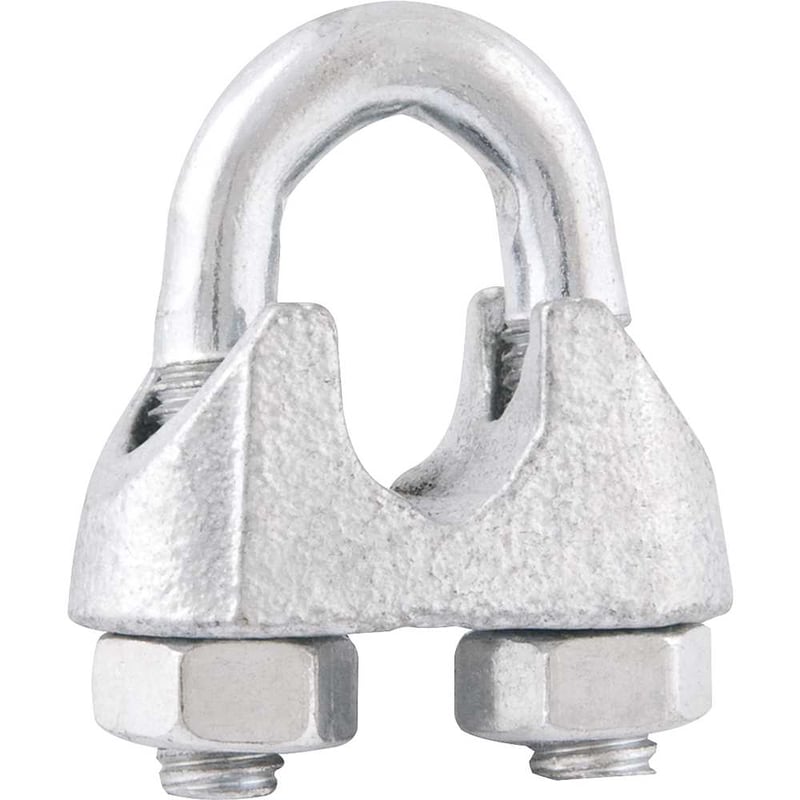 Clips para cabo de aço 1/8" - 3,18 mm, cartela com 2 peças