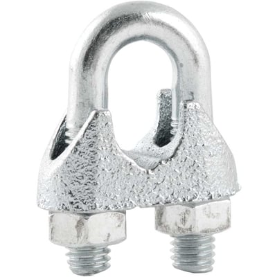 Clips para cabo de aço 3/8" - 9,53 mm, pacote com 5 peças
