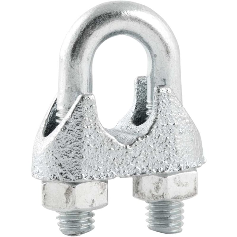 Clips para cabo de aço 3/8" - 9,53 mm, pacote com 5 peças