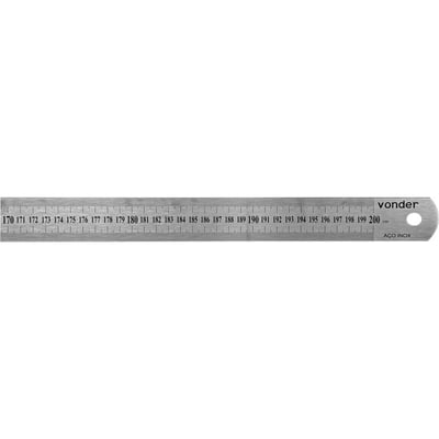 Escala de aço inox, 2.000 mm, rígida