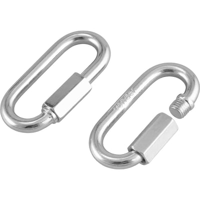 Mosquetão reto com rosca, 1/4"cartela com 2 peças