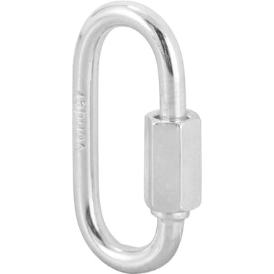 Mosquetão reto com rosca, 1/8"cartela com 2 peças