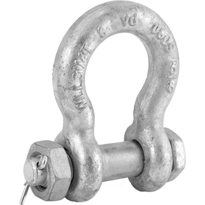 Manilha curva, 5/8", 3,25 T, com porca e cupilha, VONDER PLUS