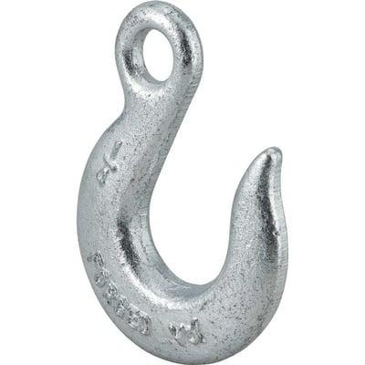 Gancho olhal em aço, 0,80 T - 1/4", sem trava, zincado